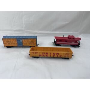 Vtg Tyco Union Pacific #2923 Gondola Train Car Laramie LNP&W 53412 Red Caboose